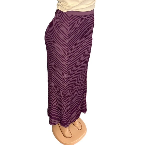 Haute Hippie Purple Chevron Maxi Boho Skirt - Picture 6 of 11